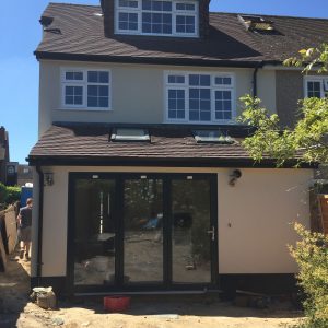 Builders building construction project Loft conversion and extension at Blanchmans Road Warlingham